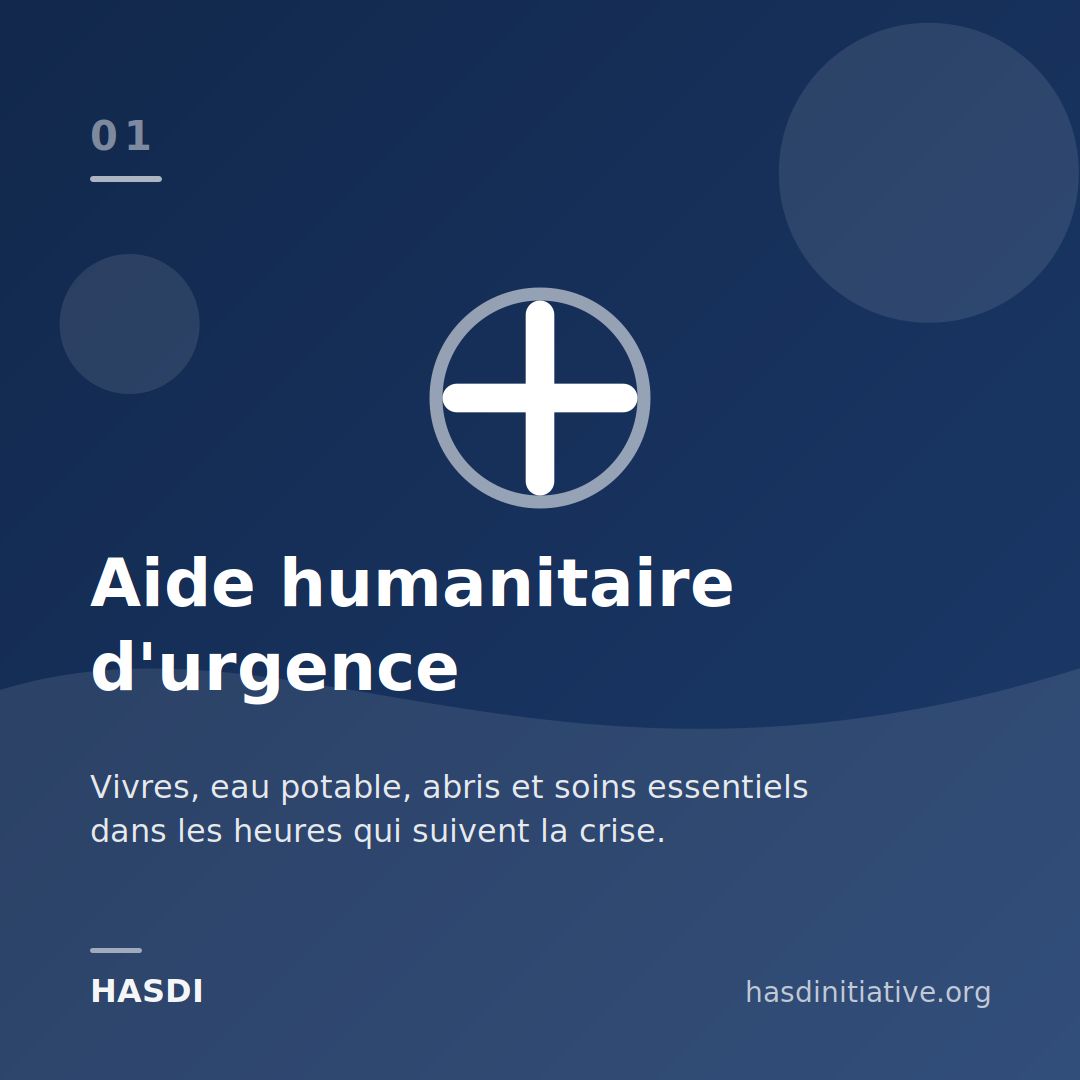 Aide humanitaire d'urgence